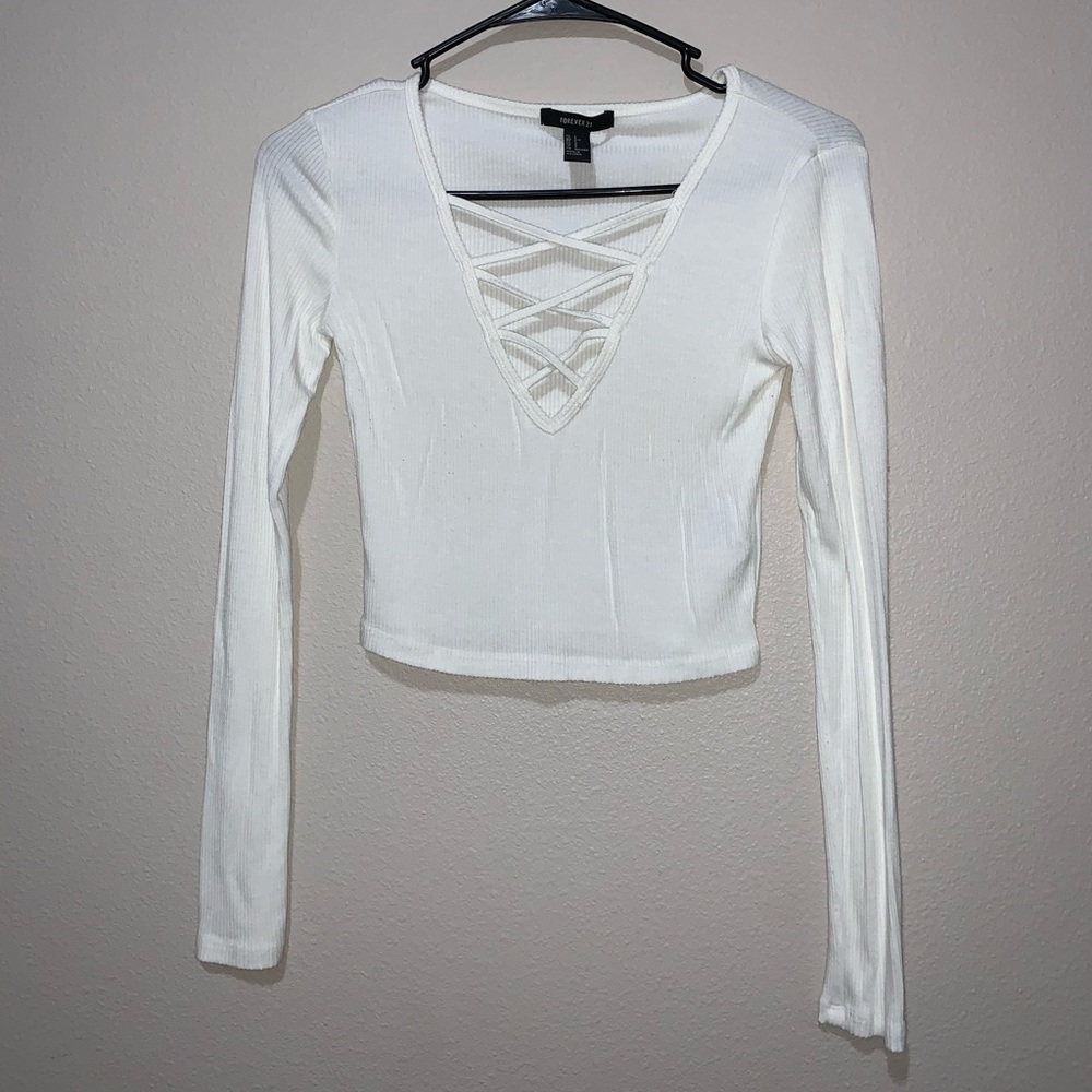 White crop top
